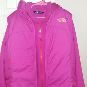 The North Face Fleece/Vest Girls Jacket Combo Sz M